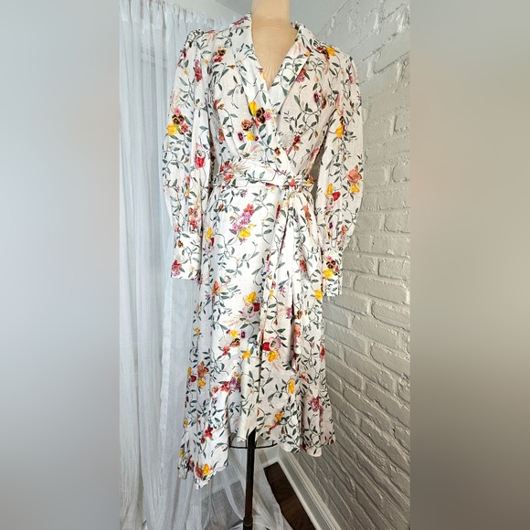 Zimmermann ElkaVine Linen Floral Wrap Dress Size 3 (US 8–10) - Picture 3 of 15